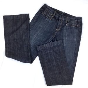 J Crew Trouser Jeans 30 Mid Rise Dark Made in USA